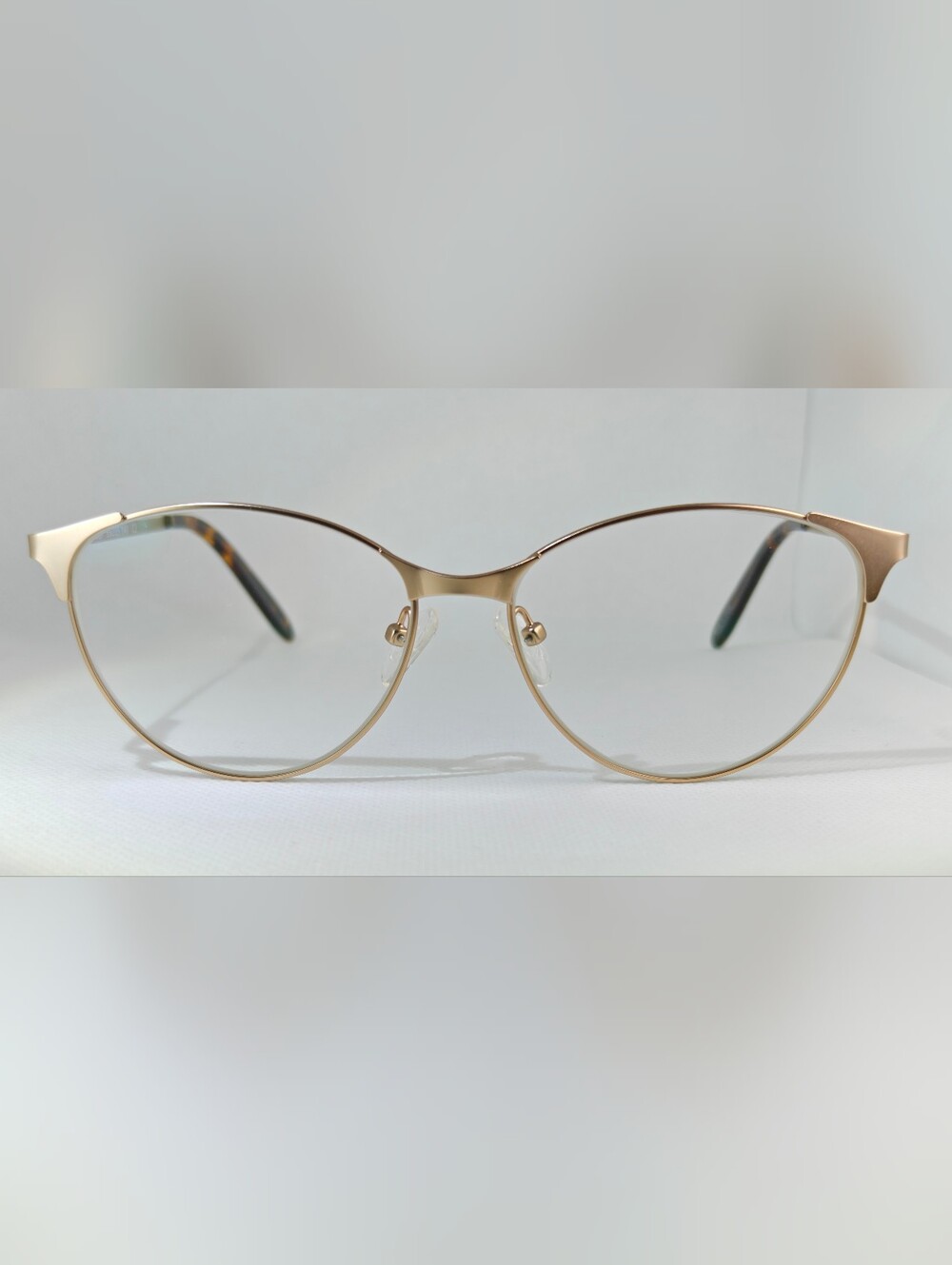 Sisi. Gold Metal Cat-Eye Women's Eyeglass Frames.